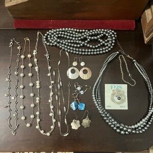 Vintage / Modern Jewelry Lot Pearls, Shell, AE, 1928
